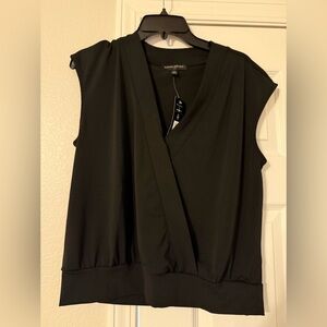 Banana Republic Elegant Black V-Neck Blouse